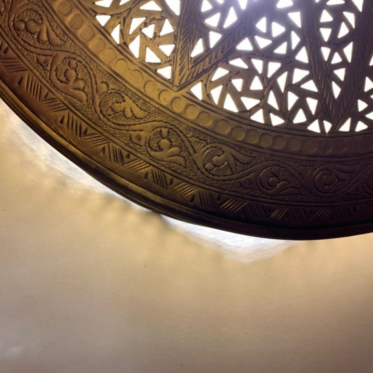 Handmade Moroccan Brass Wall Sconce - View 5