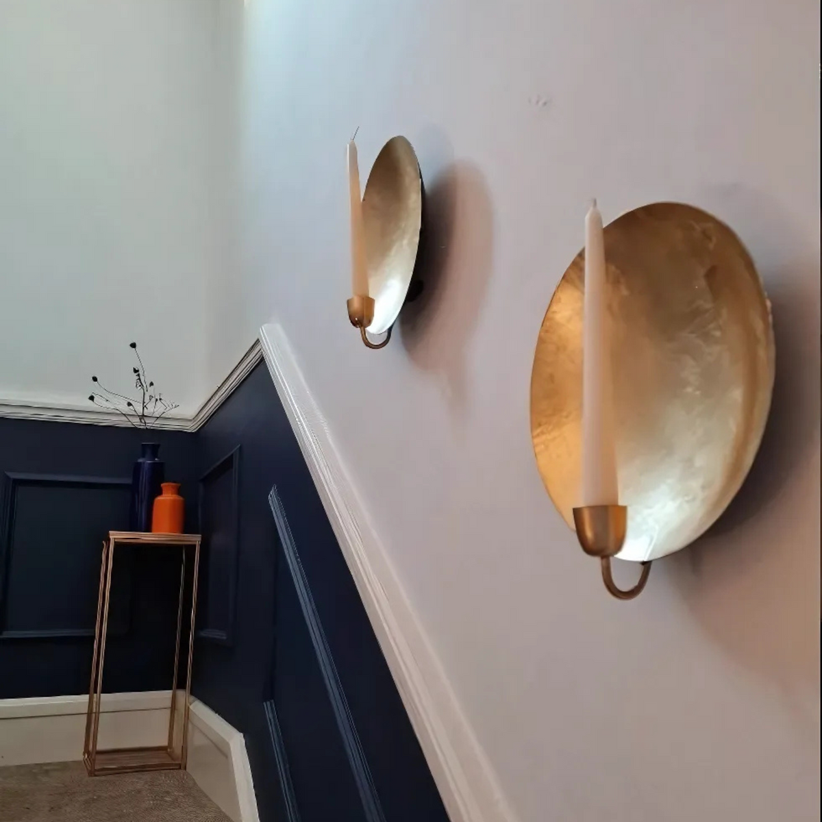 Handcrafted Round Brass Candle Holder Stand - View 1