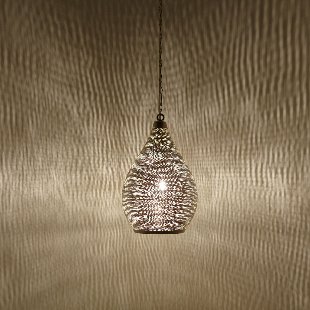 Handmade Moroccan Brass Dome Pendant Light - View 5