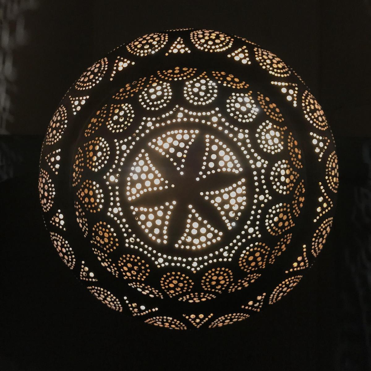 Artisan Moroccan Brass Teardrop Ceiling Lamp - View 5
