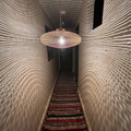 Radial Pattern Moroccan Brass Ceiling Pendant - View 1