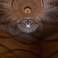 Tapered Moroccan Brass Drop Pendant Light - View 1