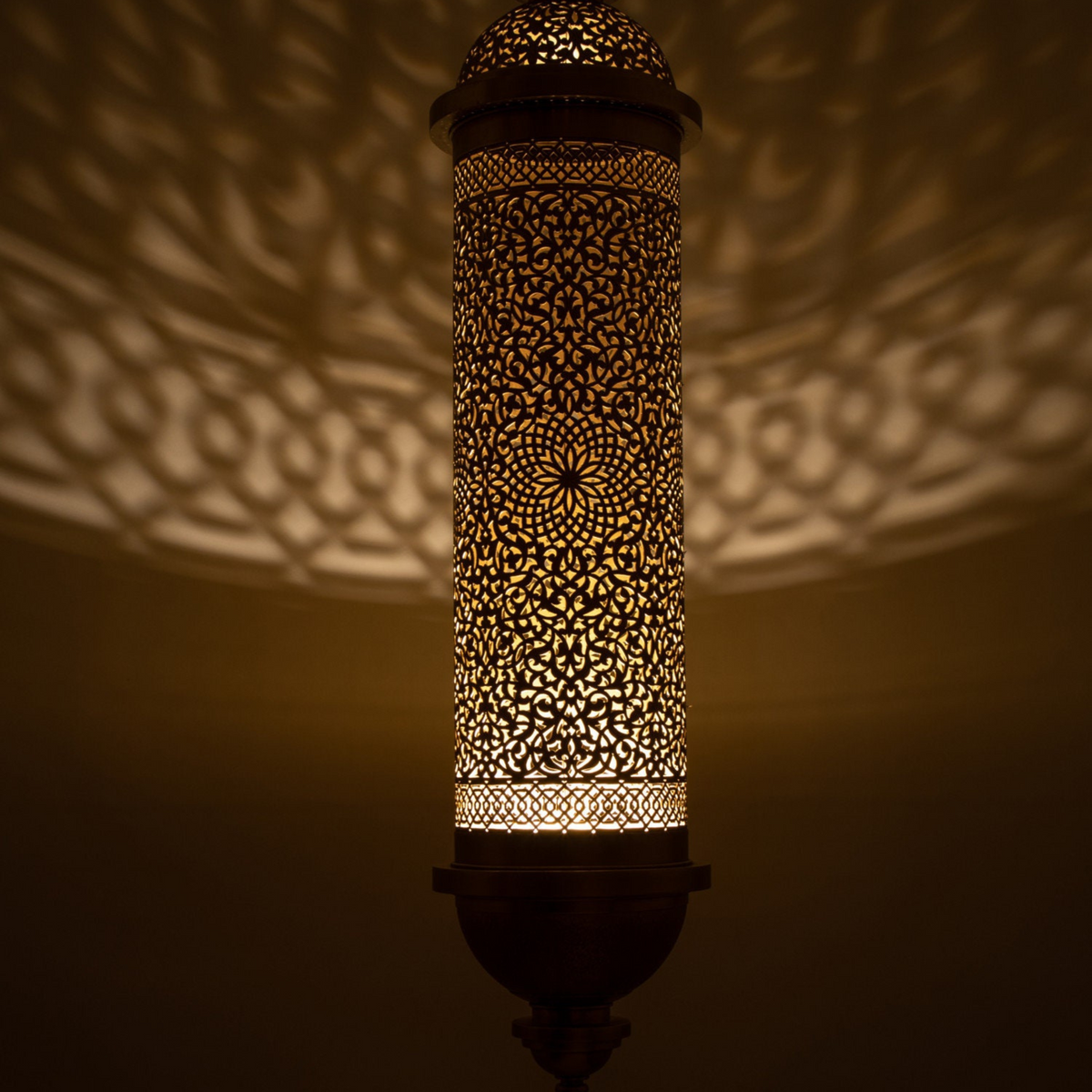 Spherical Moroccan Brass Orb Pendant Light - View 3