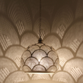 Diamond Cutout Moroccan Brass Pendant Light - View 1