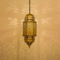 Handmade Moroccan Brass Sphere Ceiling Light - View 1