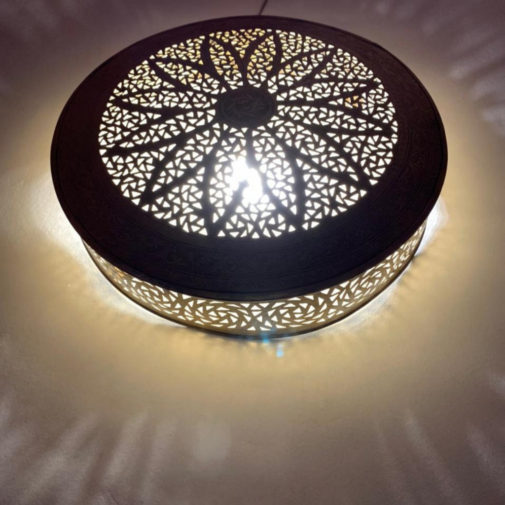 Handmade Moroccan Brass Wall Sconce - View 1
