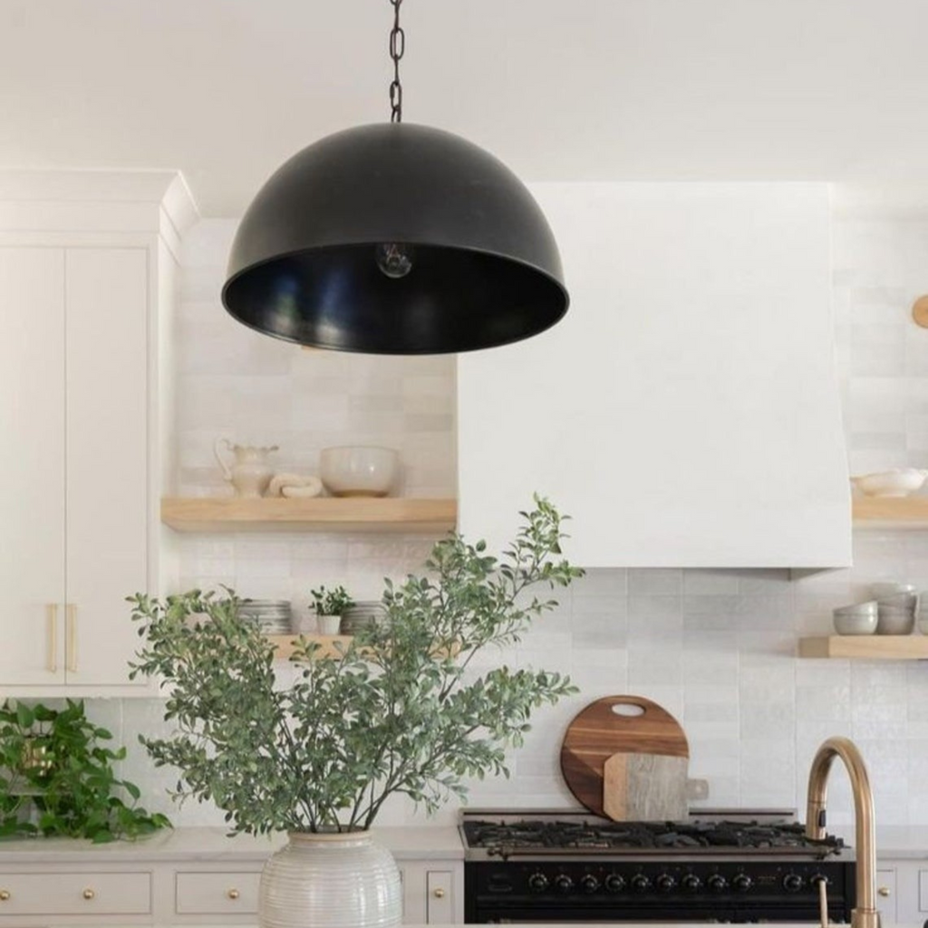 Moroccan Brass Dome Ceiling Light Full Black - View 4