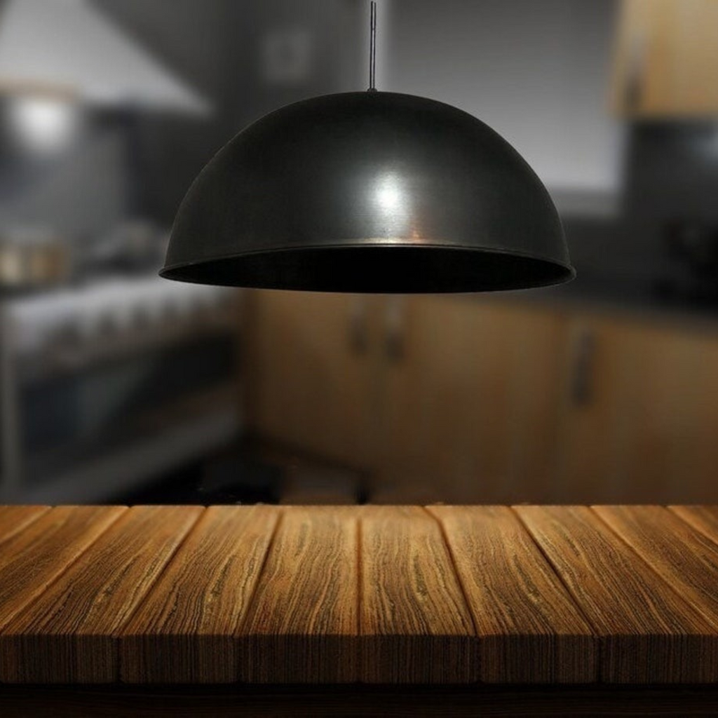 Moroccan Brass Dome Ceiling Light Full Black - View 5