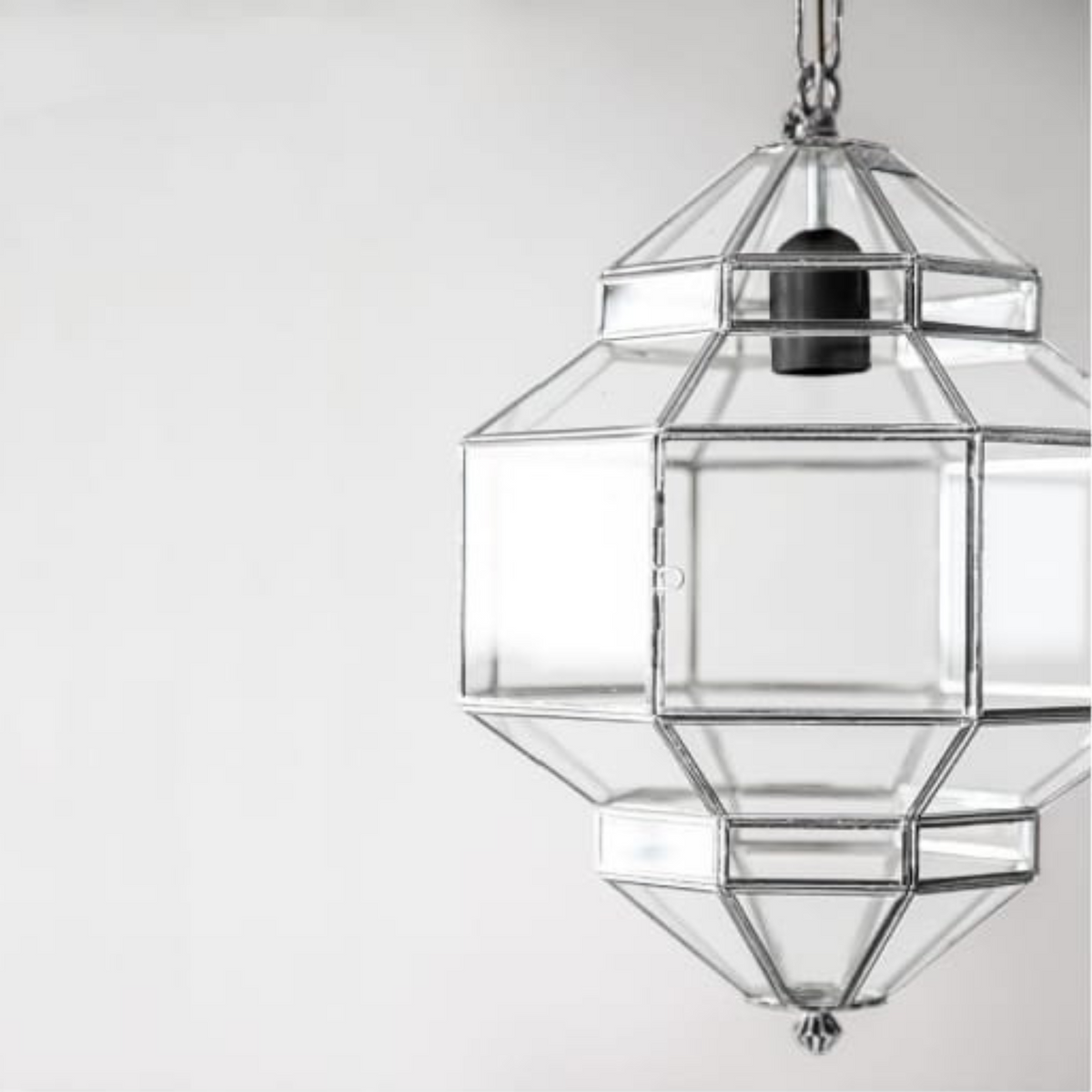 Moroccan Brass Geometric Glass Lamps Stitou - View 3