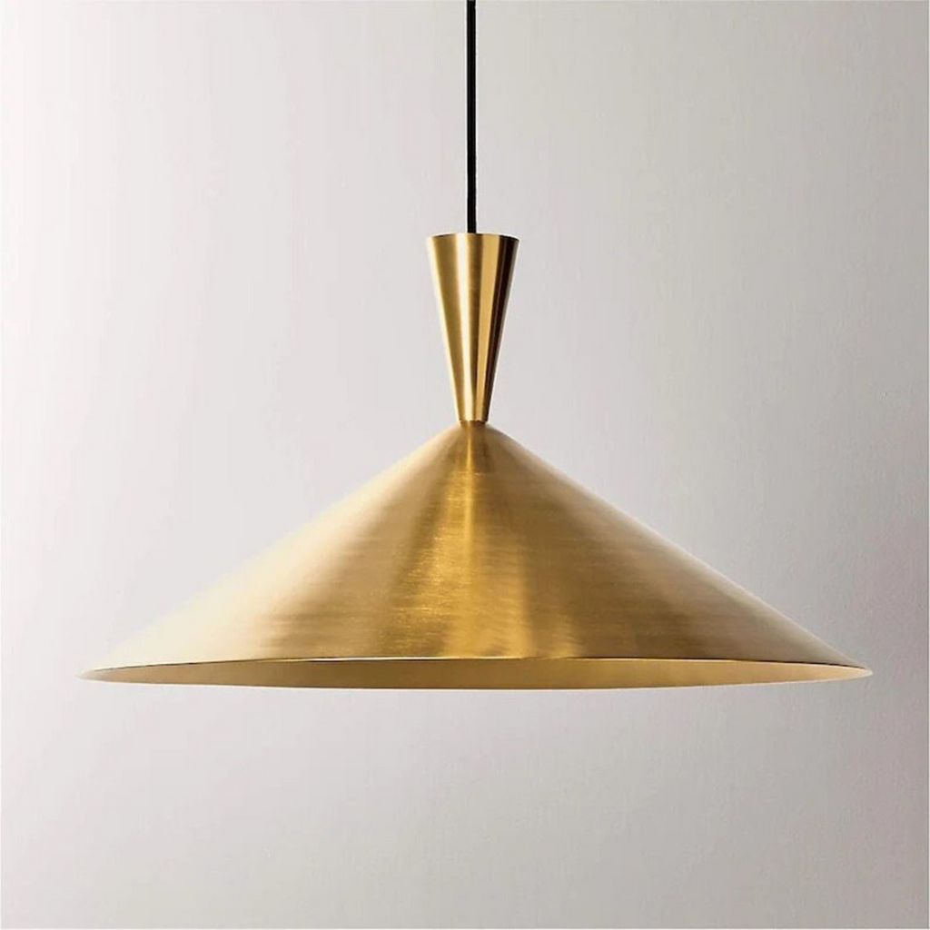 Cone Ceiling Light Gold Brass - View 2