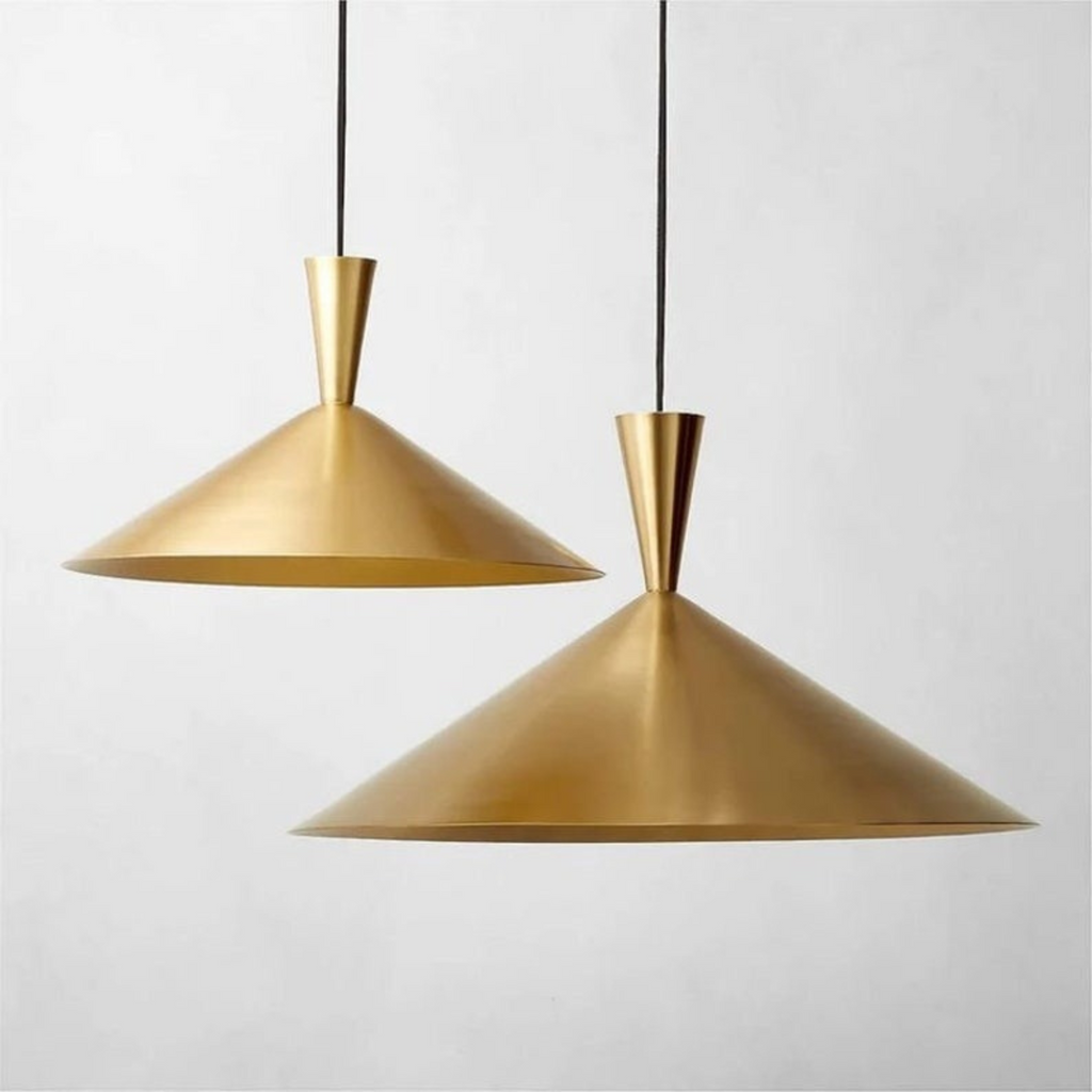 Cone Ceiling Light Gold Brass - View 6