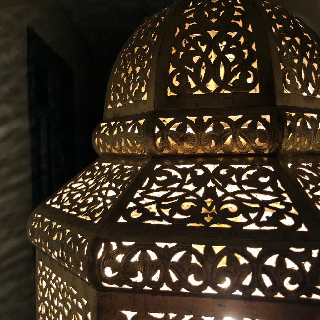 Double Tier Moroccan Brass Pendant Light - View 7
