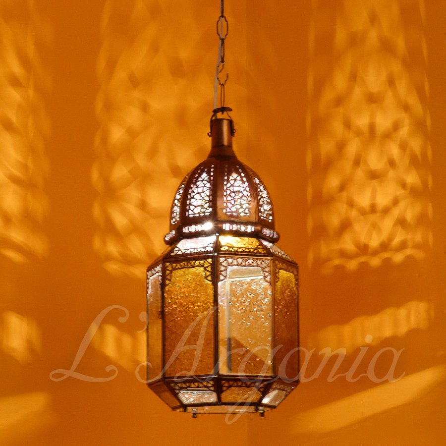 Handcrafted Jawhar Mandarine Moroccan Brass Light - View 2