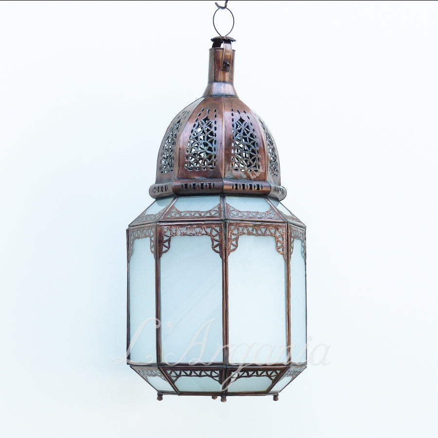 Handcrafted Jawhar Snow Moroccan Brass Light - View 2