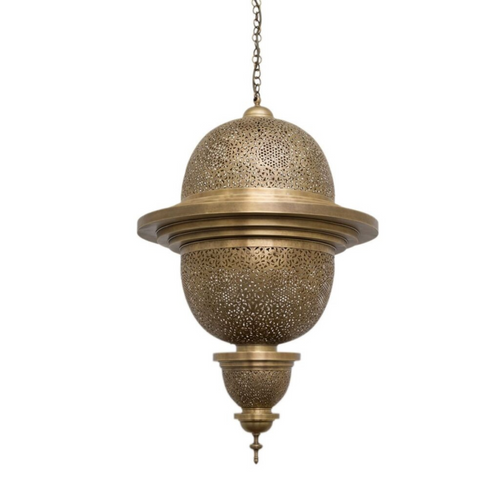 Cascading Moroccan Brass Ceiling Light - View 2