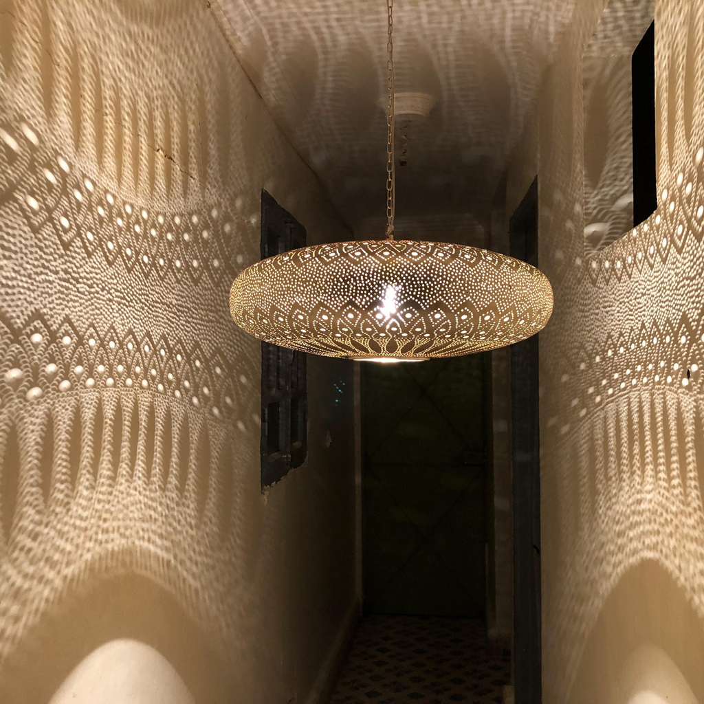 Open Downlight Moroccan Brass Ceiling Lamp - View 2