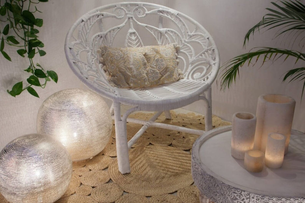 Handmade Round Brass Globe Table Lamp - View 2
