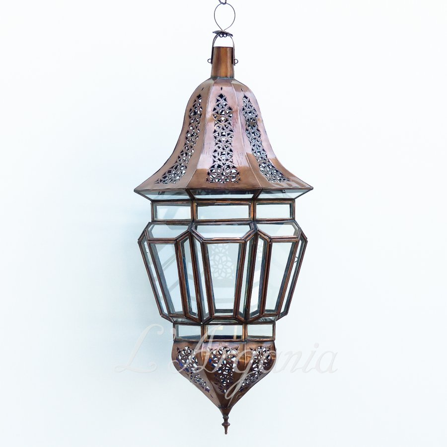 Handcrafted Lamiya Transparent Moroccan Brass Light - View 3