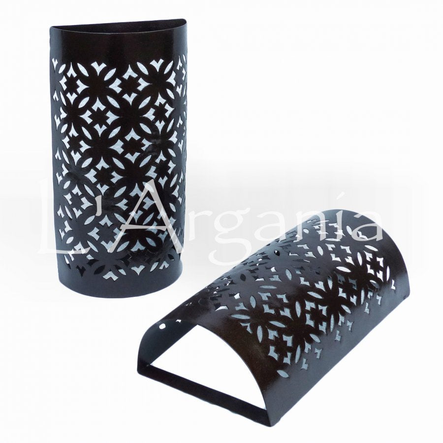 Handcrafted Black Iron Wall Sconce Light - View 2