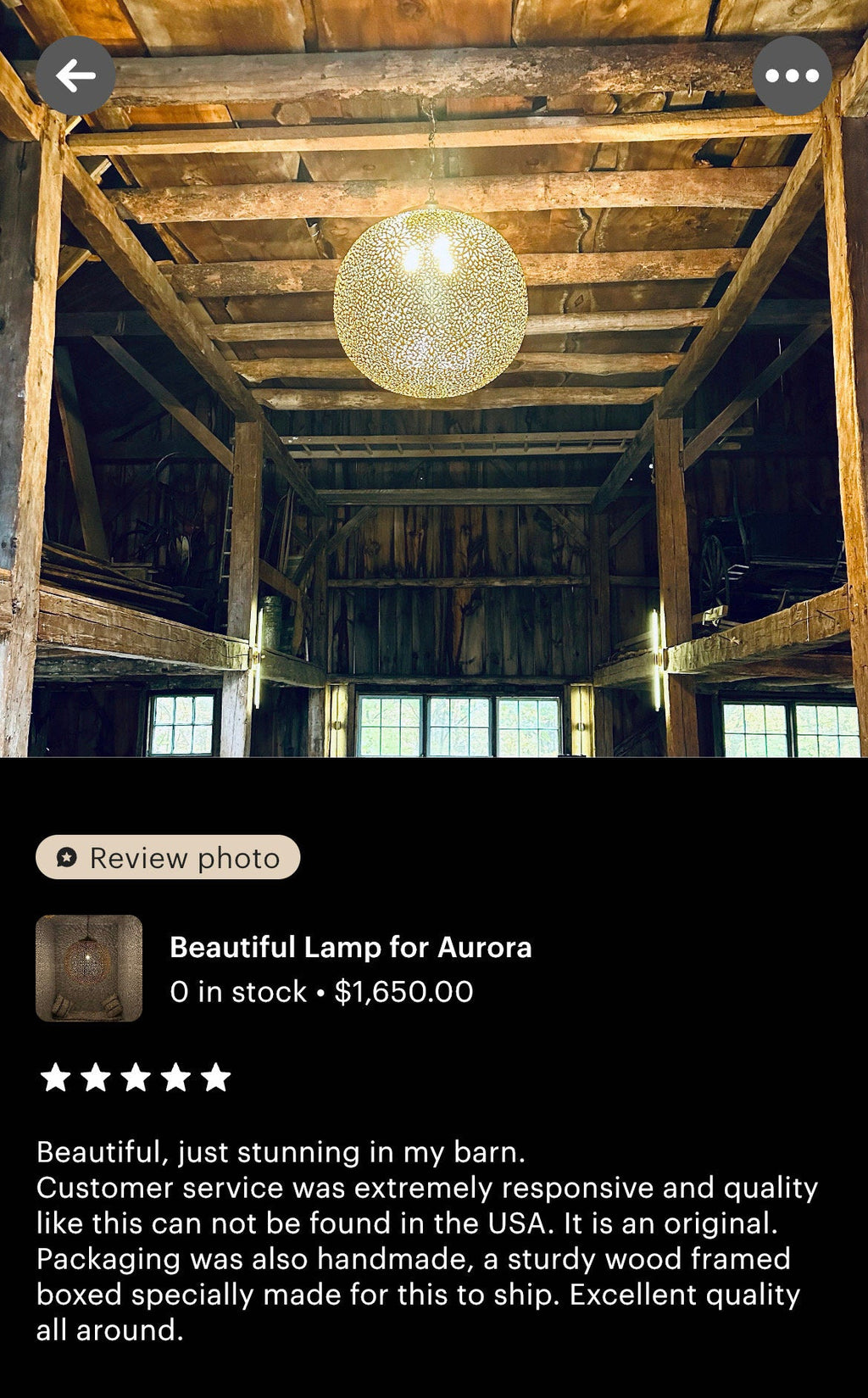 Almond Cutout Moroccan Brass Pendant Light - View 5
