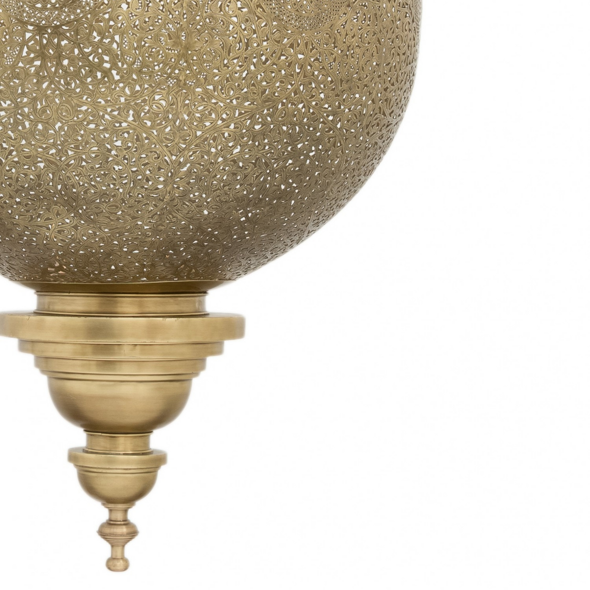 Dining Room Moroccan Brass Pendant Chandelier - View 3