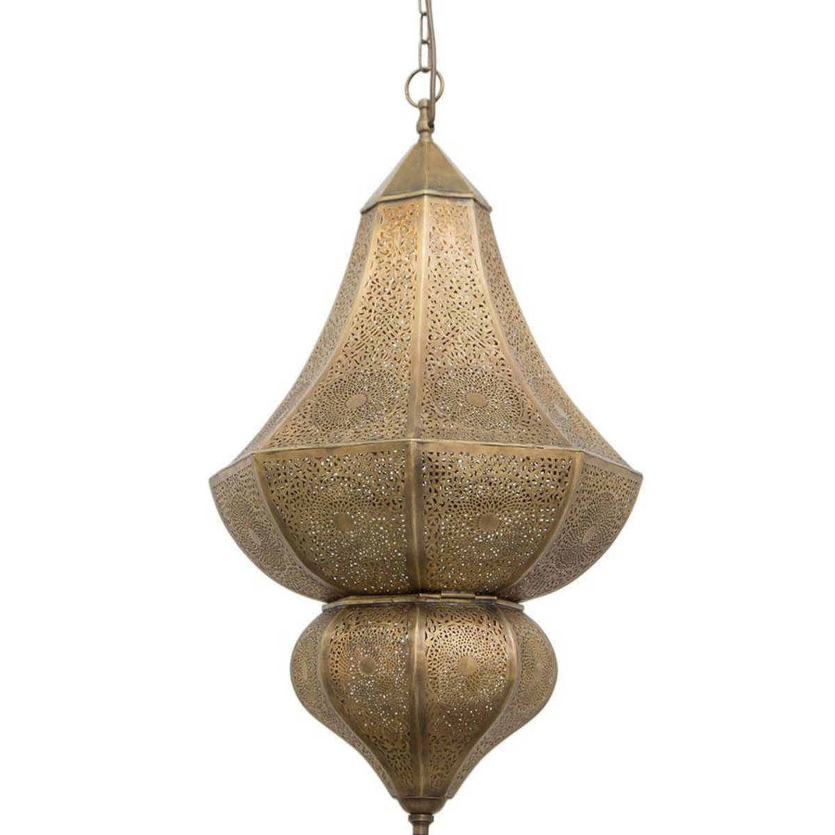 Hallway Moroccan Brass Teardrop Light - View 2