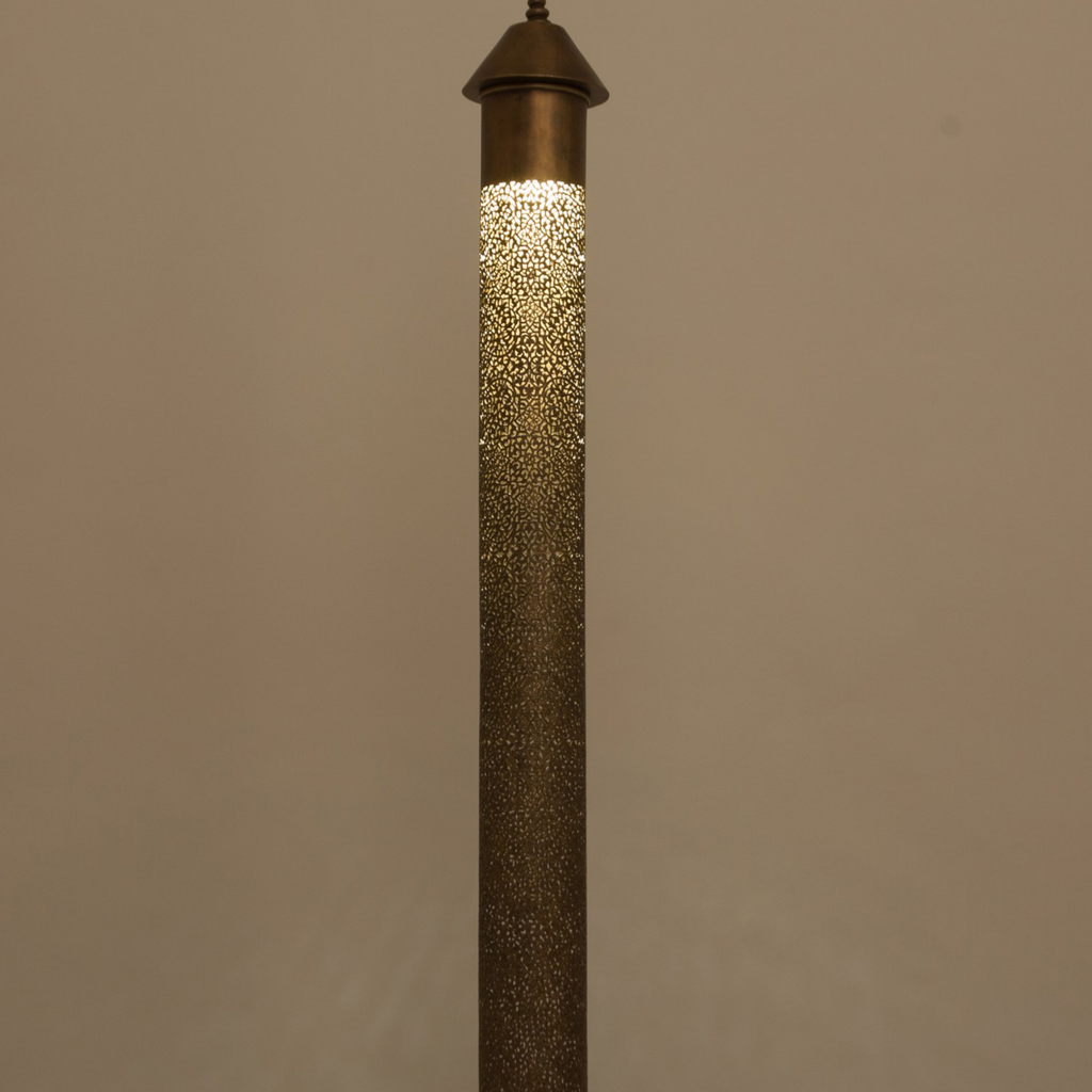 Smooth Spun Brass Drop Pendant Light - View 1