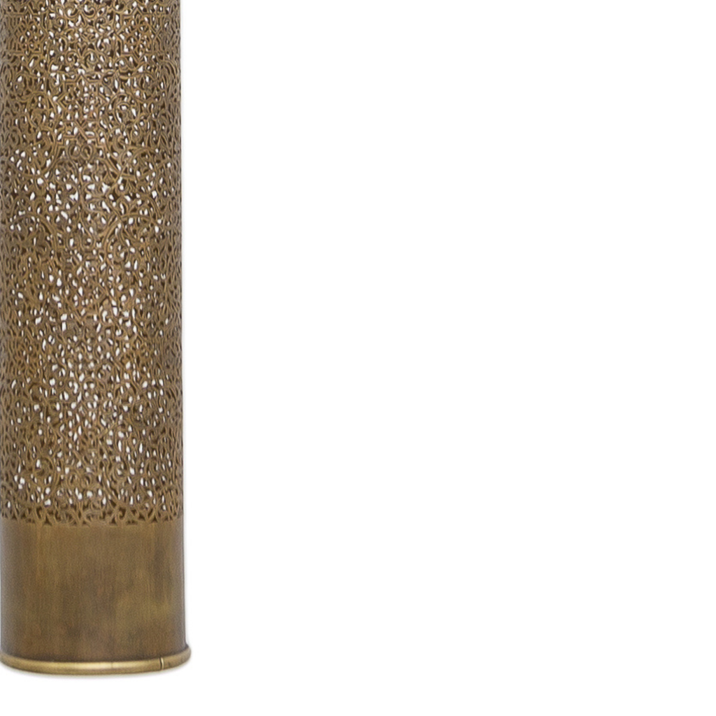Smooth Spun Brass Drop Pendant Light - View 4