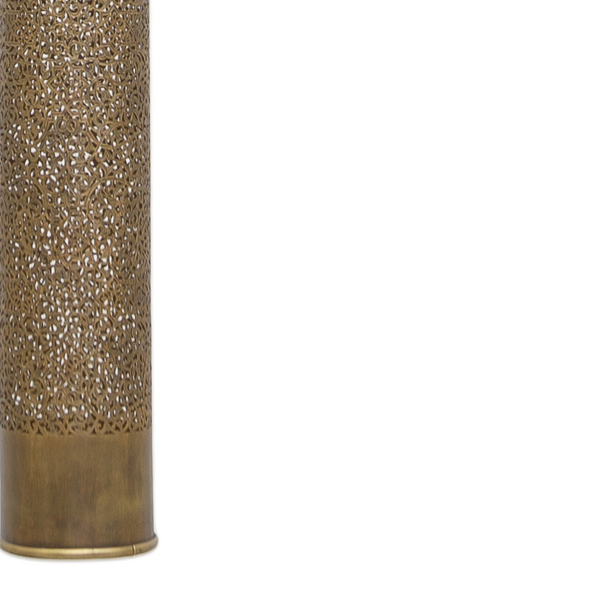 Smooth Spun Brass Drop Pendant Light - View 4