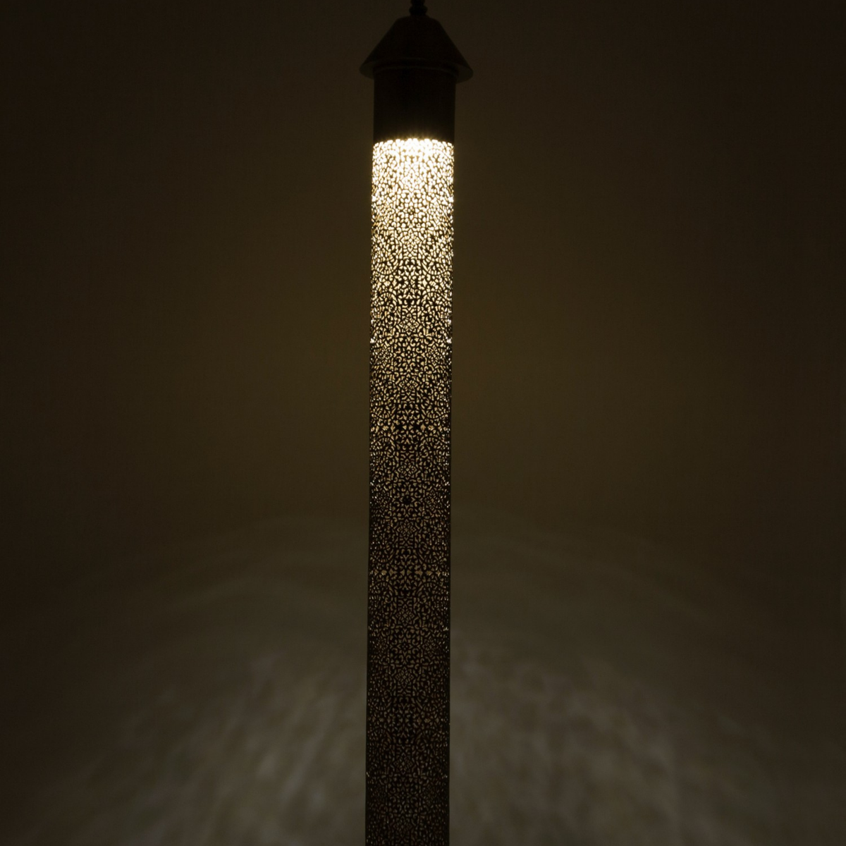 Smooth Spun Brass Drop Pendant Light - View 2