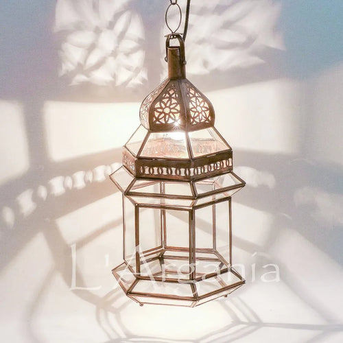 Classic Clear Glass Moroccan Lantern - View 1