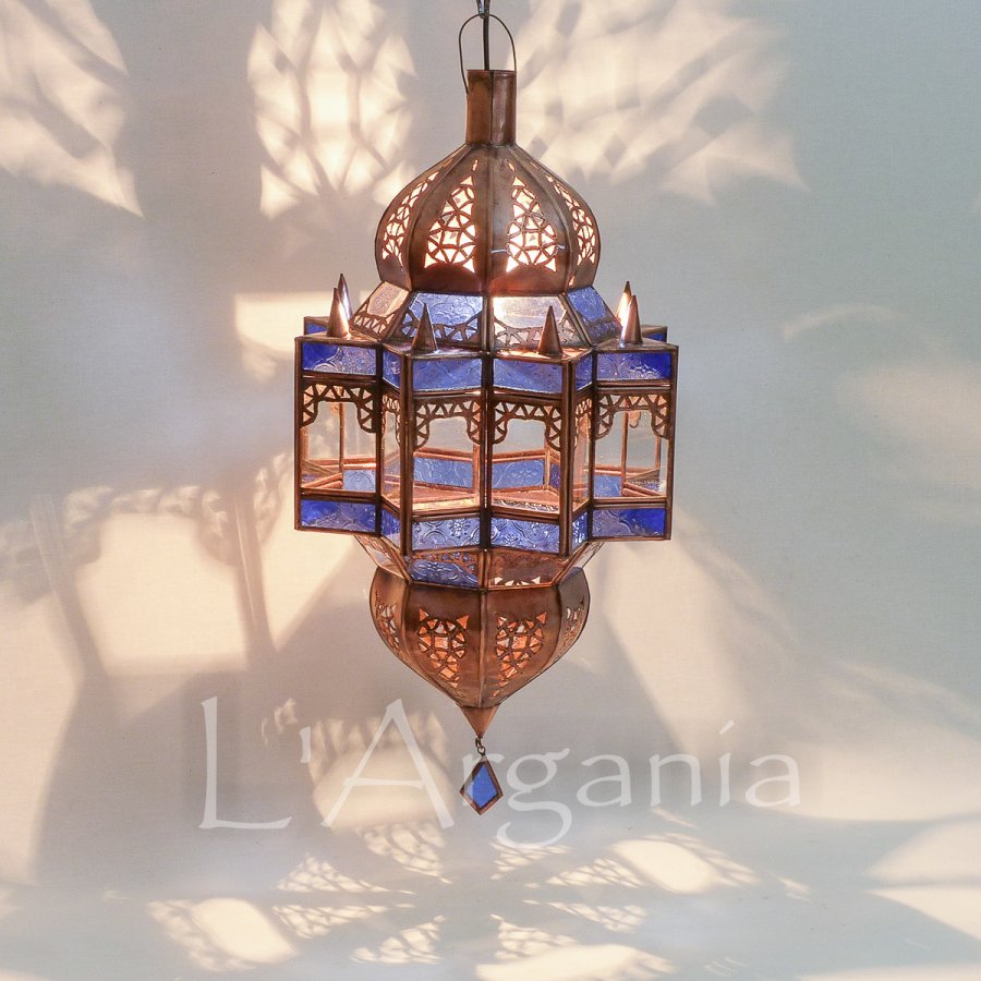 Handcrafted Mqenta Sky Moroccan Brass Light - View 1