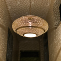 Star Cutout Moroccan Brass Ceiling Light - View 1