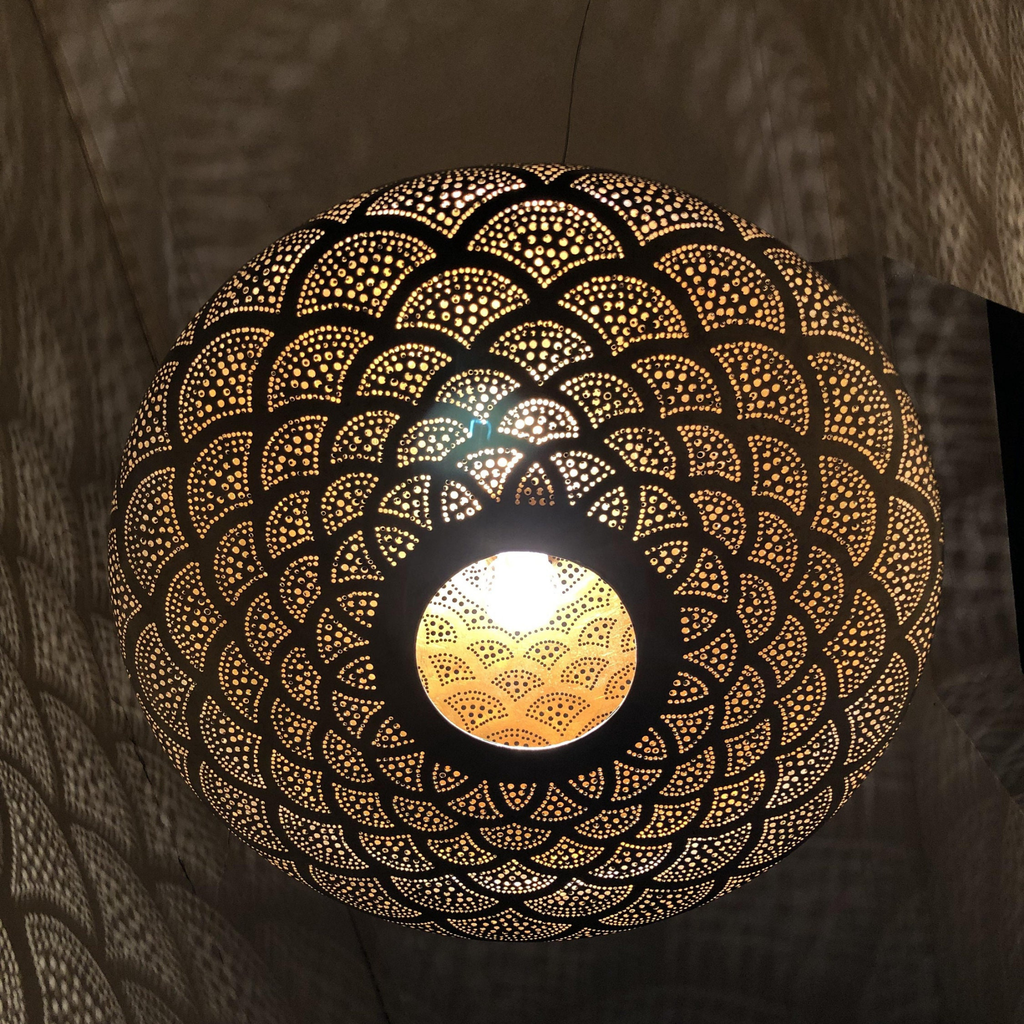 Classic Moroccan Brass Dome Pendant Light - View 4