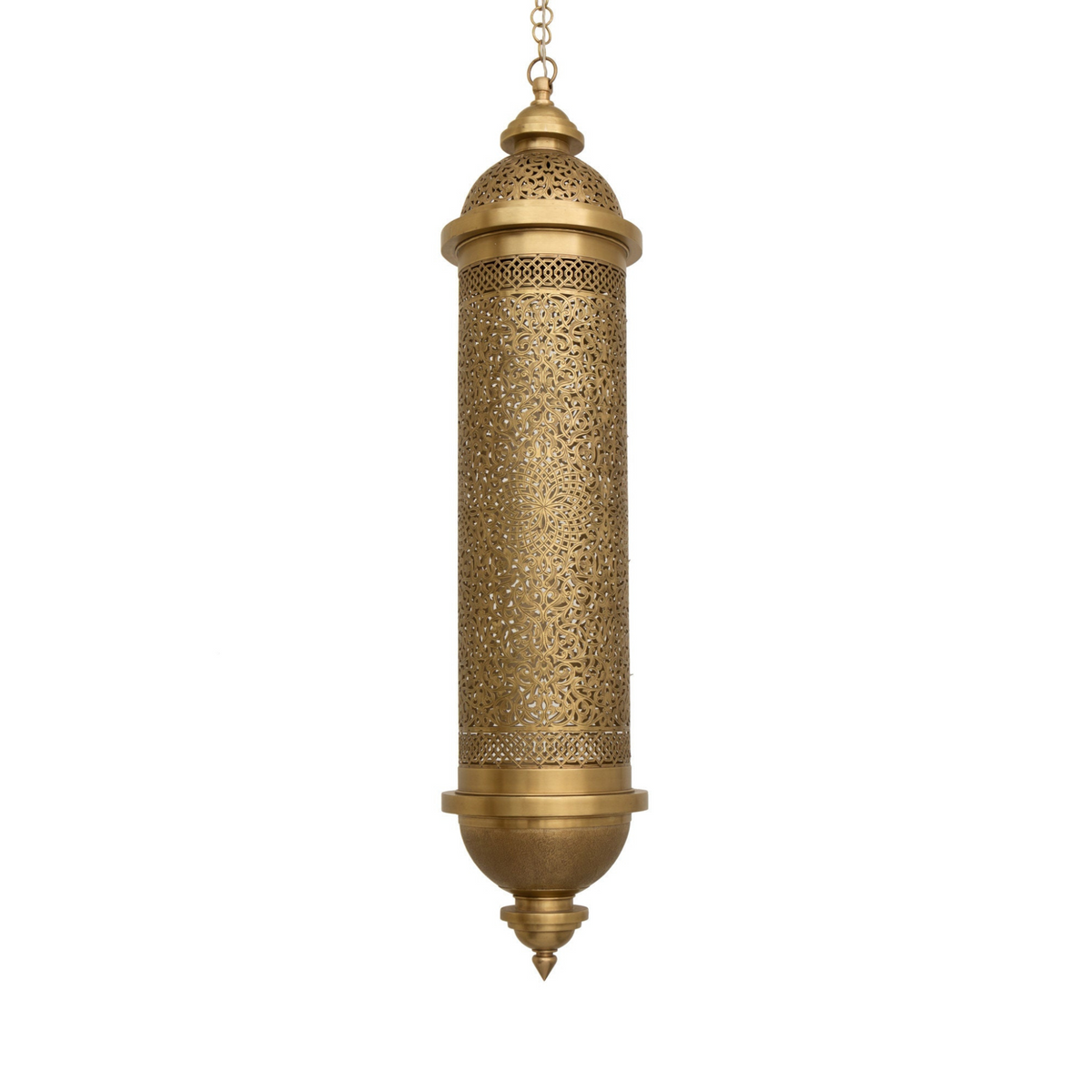 Spherical Moroccan Brass Orb Pendant Light - View 4