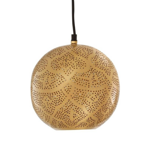 Charming Moroccan Brass Dome Ceiling Lamp - View 2