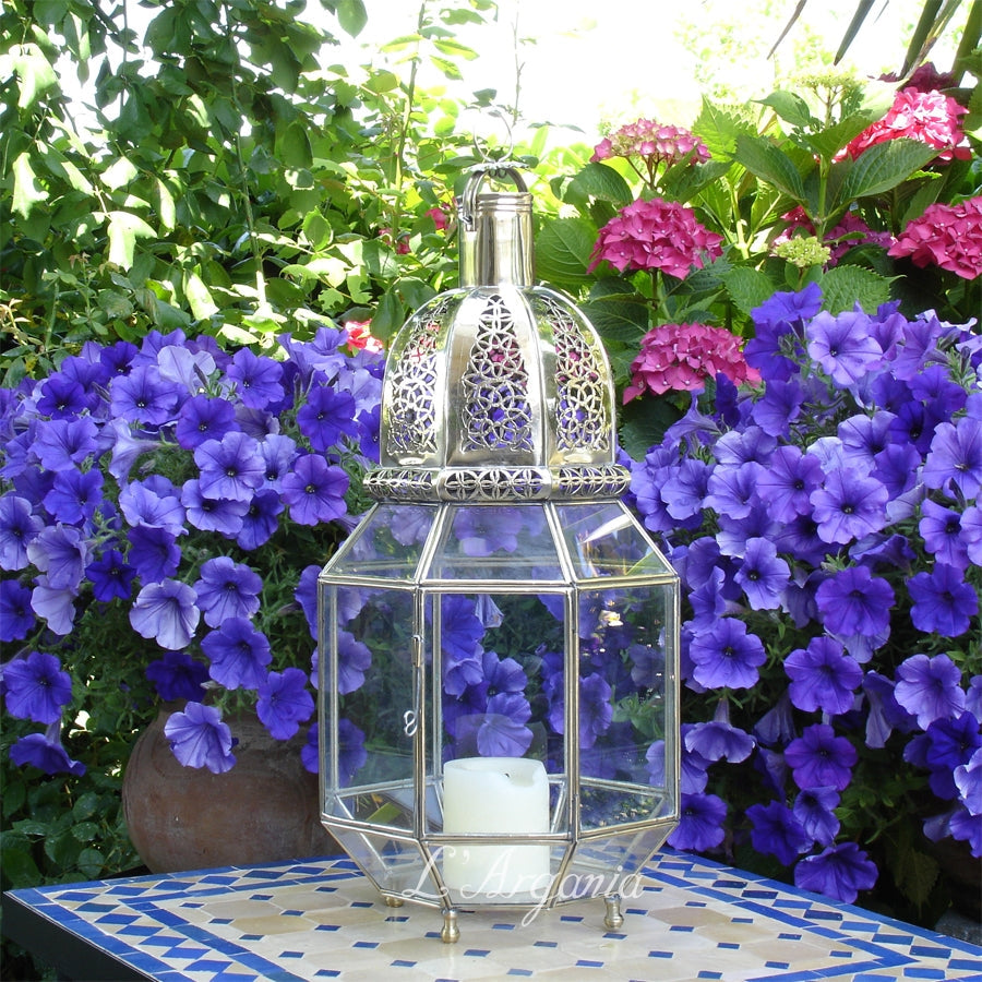 Handcrafted Sahil Silver Moroccan Brass Light - View 3