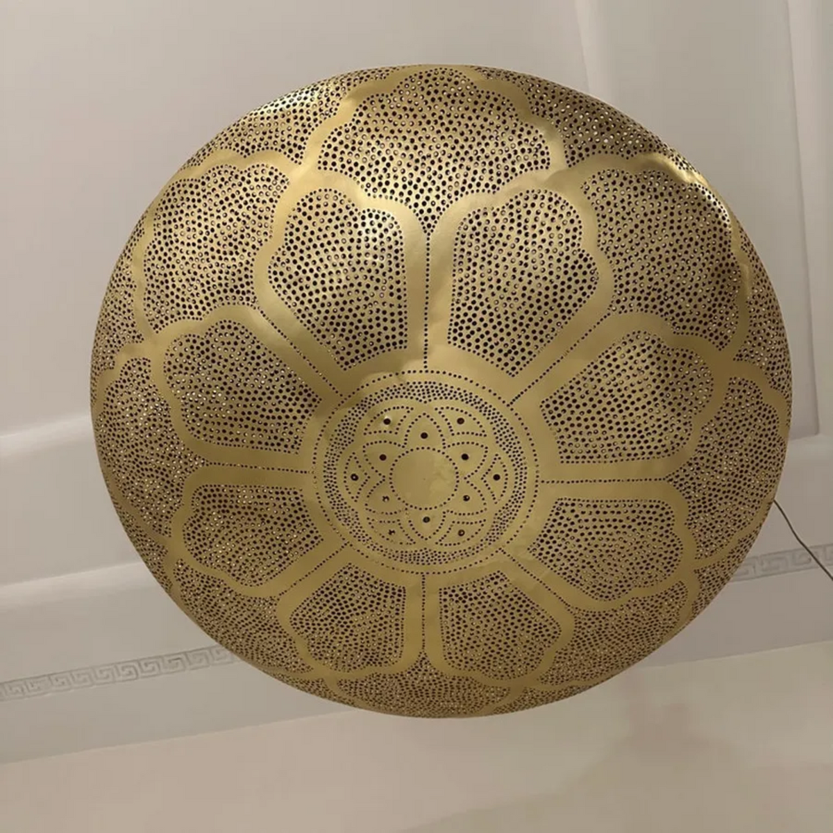 Statement Moroccan Brass Dining Chandelier - View 2